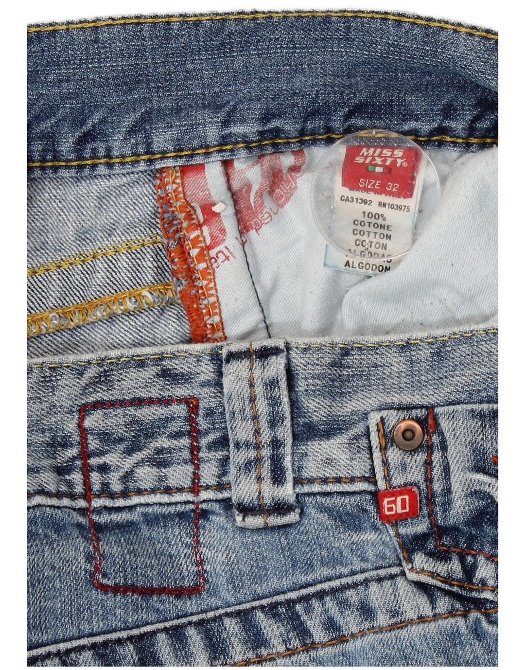 Miss Sixty Ženske Perkinks široke traperice W32 L31 Plavi pamuk