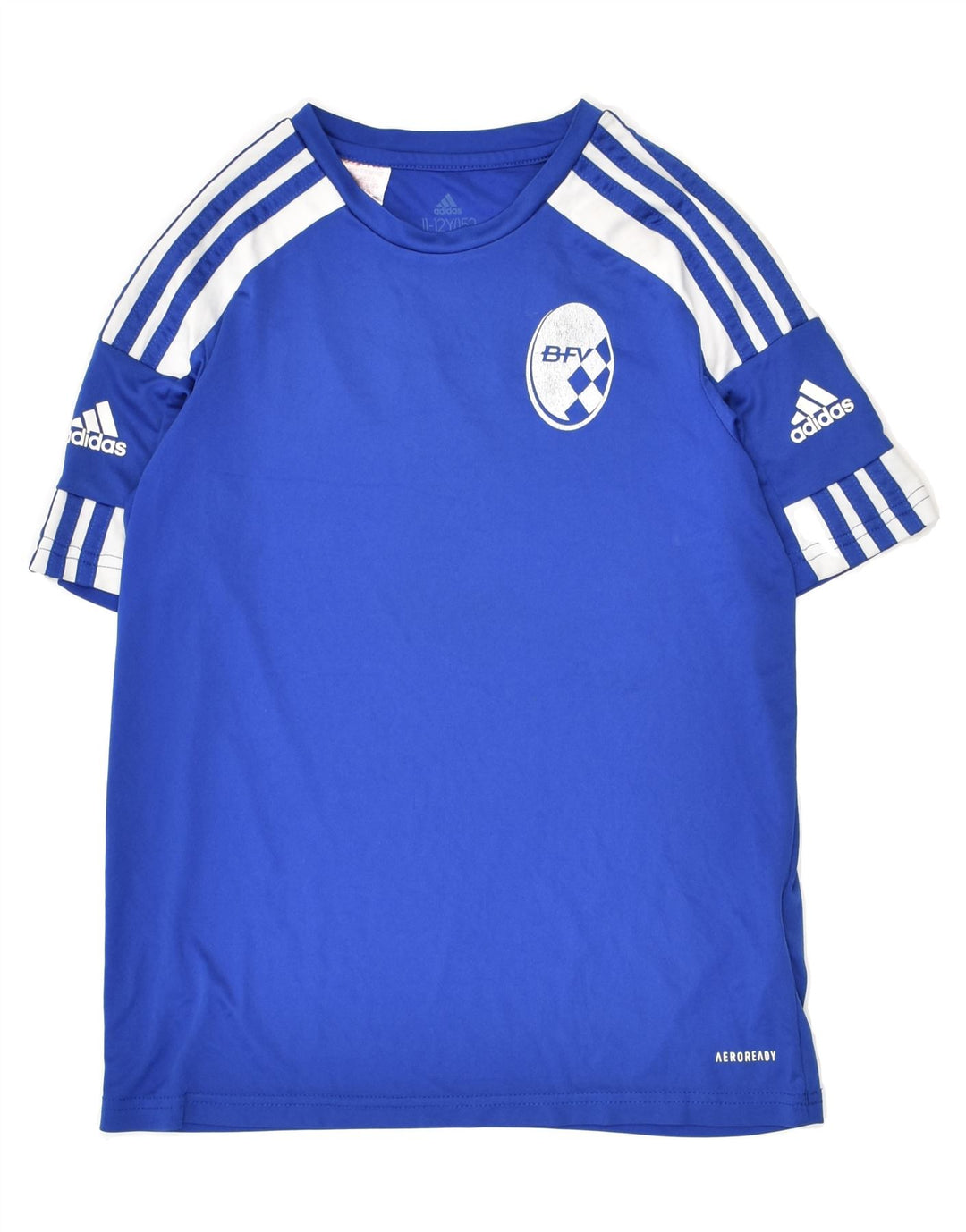 ADIDAS Boys Graphic T-Shirt Top 11-12 Years Blue Polyester | Vintage Adidas | Thrift | Second-Hand Adidas | Used Clothing | Messina Hembry 