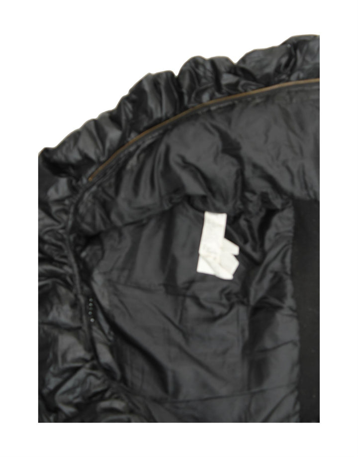 SISLEY Girls Padded Jacket 10-11 Years XL Black Polyester Vintage Sisley and Second-Hand Sisley from Messina Hembry 