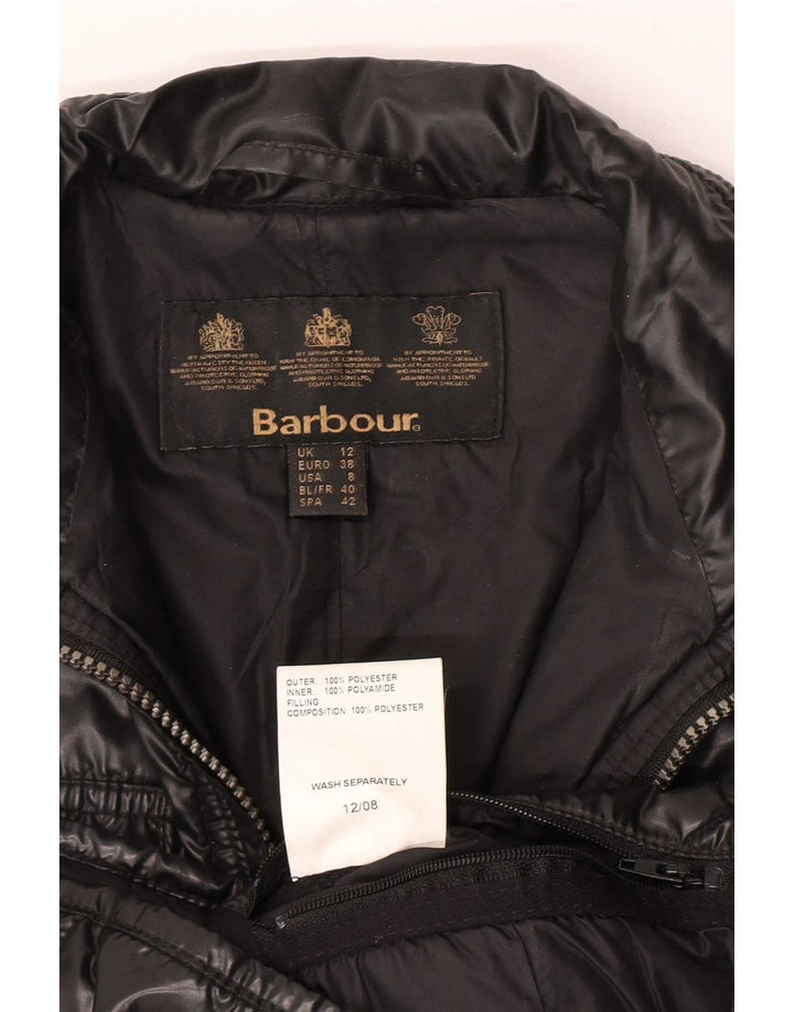 Barbour ženska prošivena pomoćna jakna UK 12 srednji crni poliester