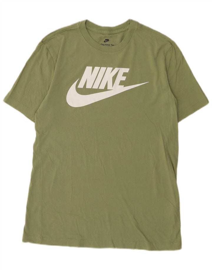 Nike muška majica s grafičkim motivima, mali kaki pamuk