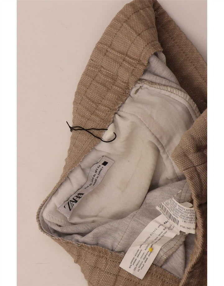 Zara ženske uske skraćene hlače XL W34 L26 bež poliester