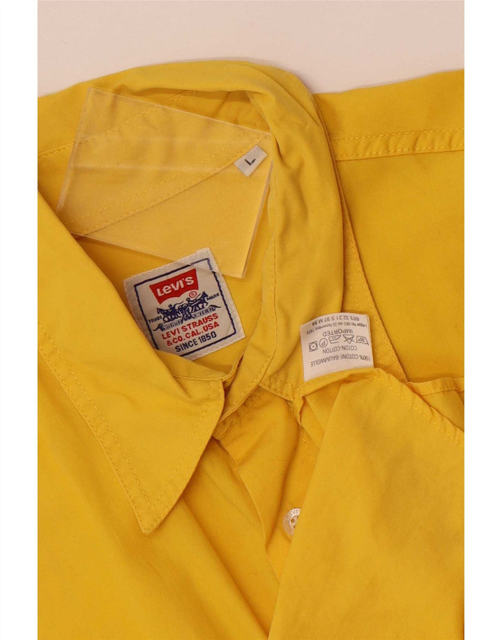 Levi's muška košulja kratkih rukava, veliki žuti pamuk