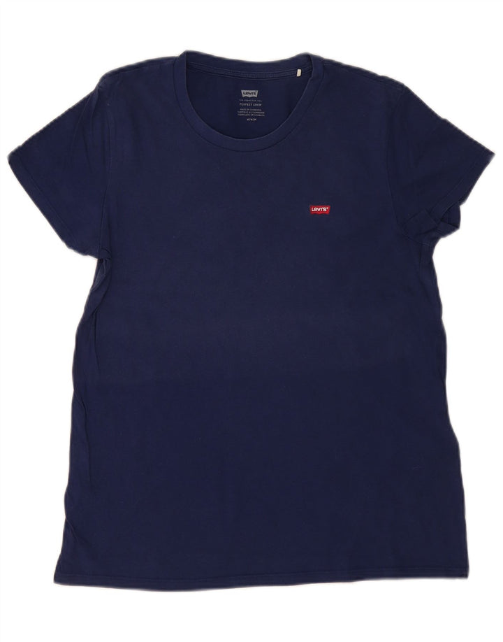 LEVI'S ženska majica kratkih rukava UK 12 srednje tamnoplavi pamuk