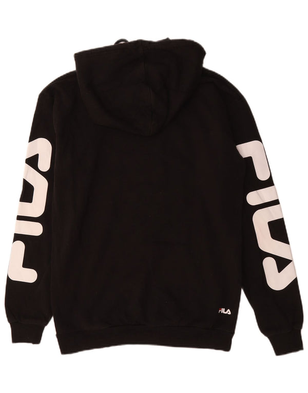 Fila Mens Graphic Hoodie Jumper XS Black Cotton