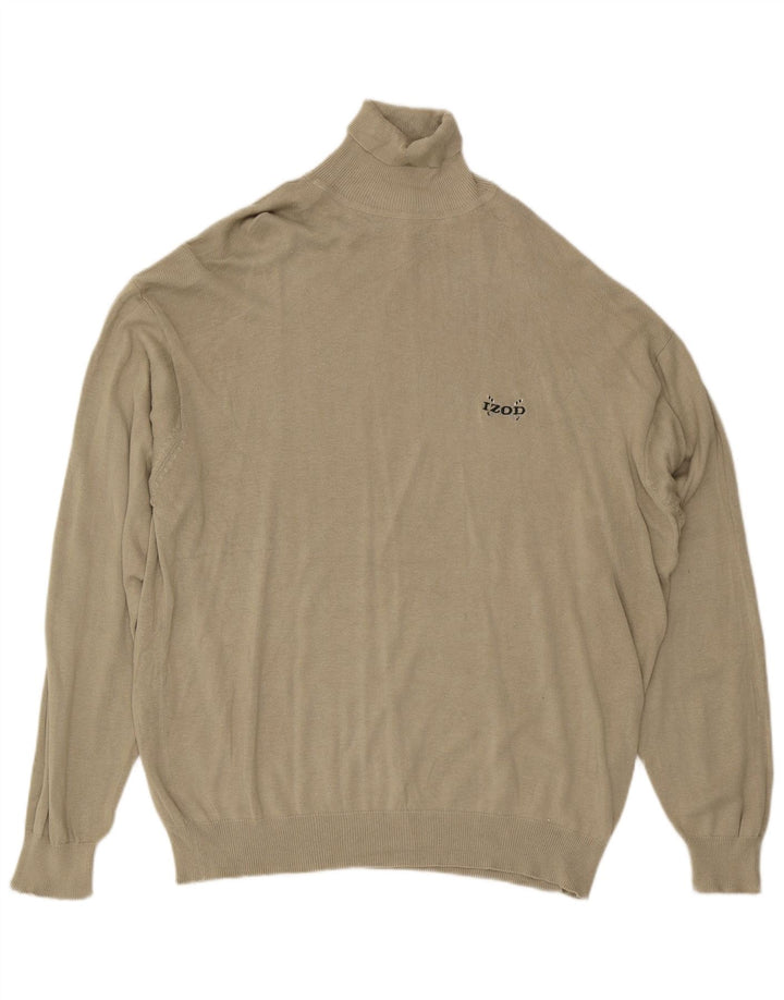 IZOD muški pulover s rol izrezom XL kaki pamuk