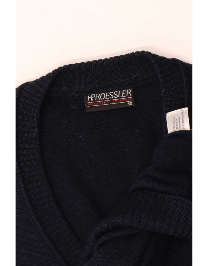 Vintage muški prsluk bez rukava IT 50 Medium tamnoplavi poliklorid