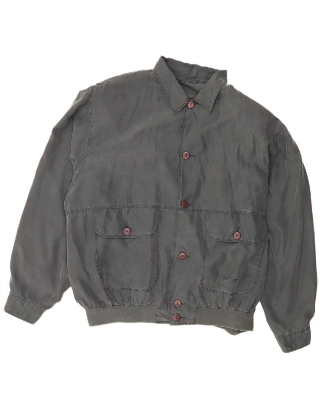 Vintage muška bomber jakna UK 40 velika siva svila