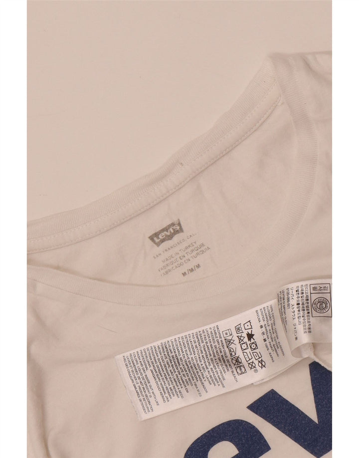 LEVI'S Muška majica kratkih rukava srednje veličine, bijeli pamuk