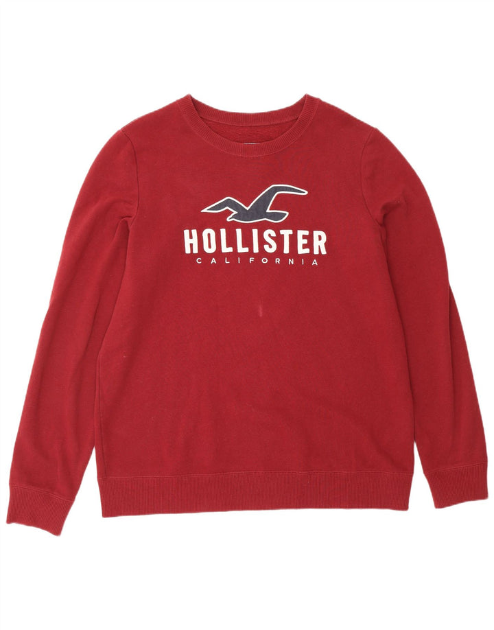 HOLLISTER Muška trenirka s grafičkim motivima, veliki, tamnocrveni pamuk