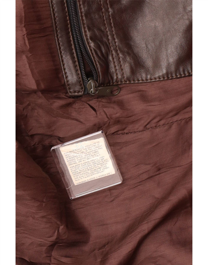 VINTAGE muška kožna jakna UK 38 Srednje smeđa