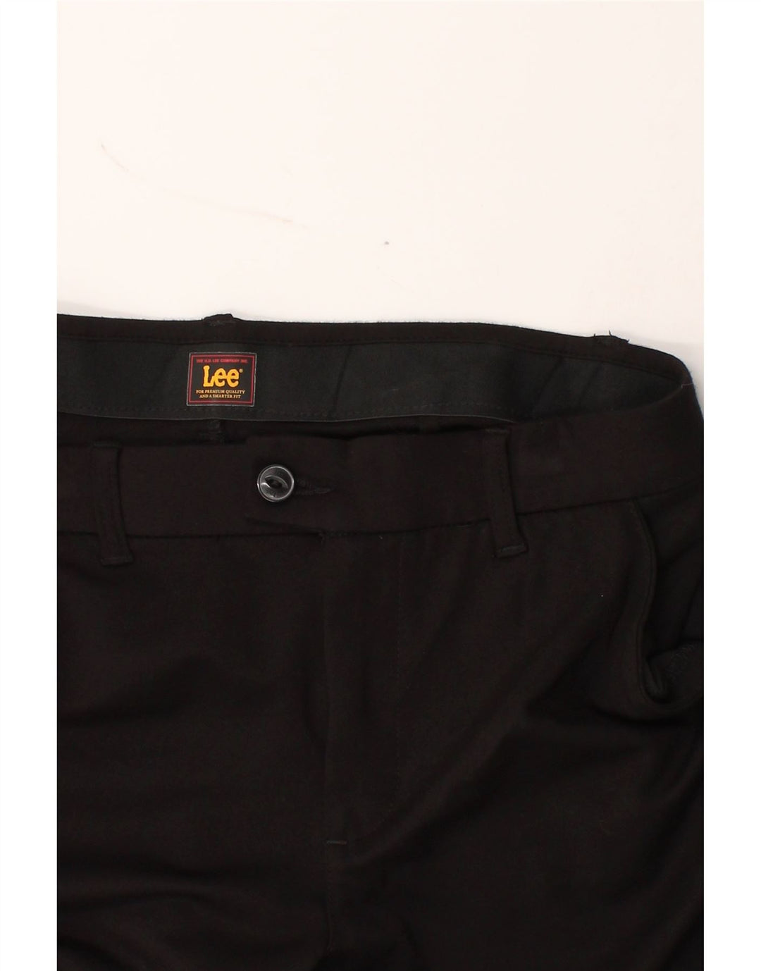 LEE Womens Straight Suit Trousers W36 L26 Black Rayon Vintage Lee and Second-Hand Lee from Messina Hembry 