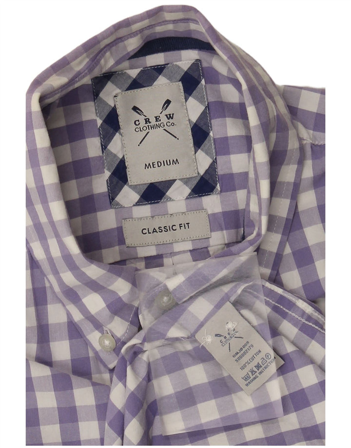 Crew Clothing Muška klasična košulja srednje ljubičaste boje od gingham pamuka