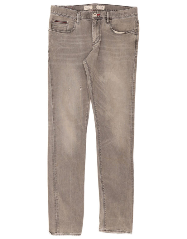 Tommy Hilfiger Mens Layton Extra Slim traperice W33 L34 Sivi pamuk