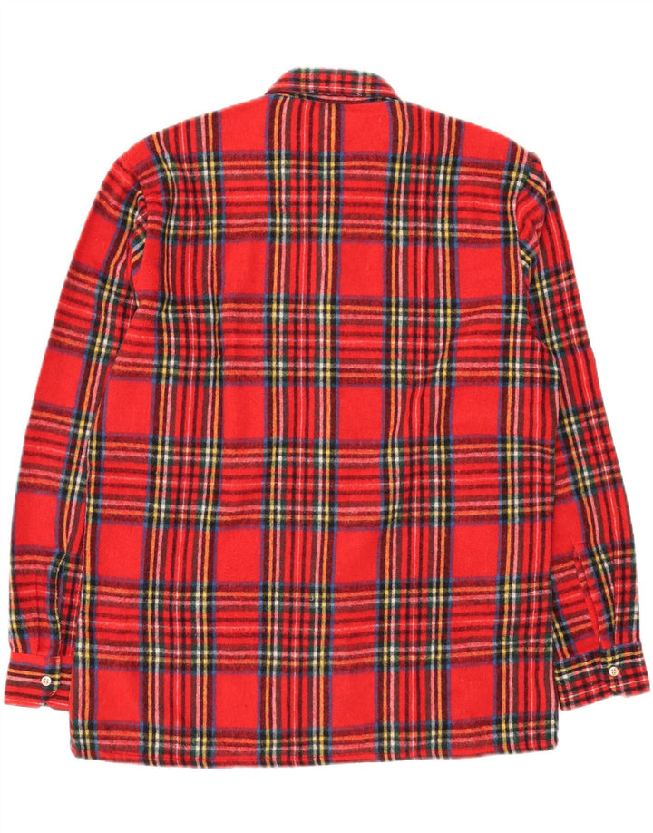 VINTAGE Mens Flannel Shirt Size 40 Medium Red Check Vintage Vintage and Second-Hand Vintage from Messina Hembry 