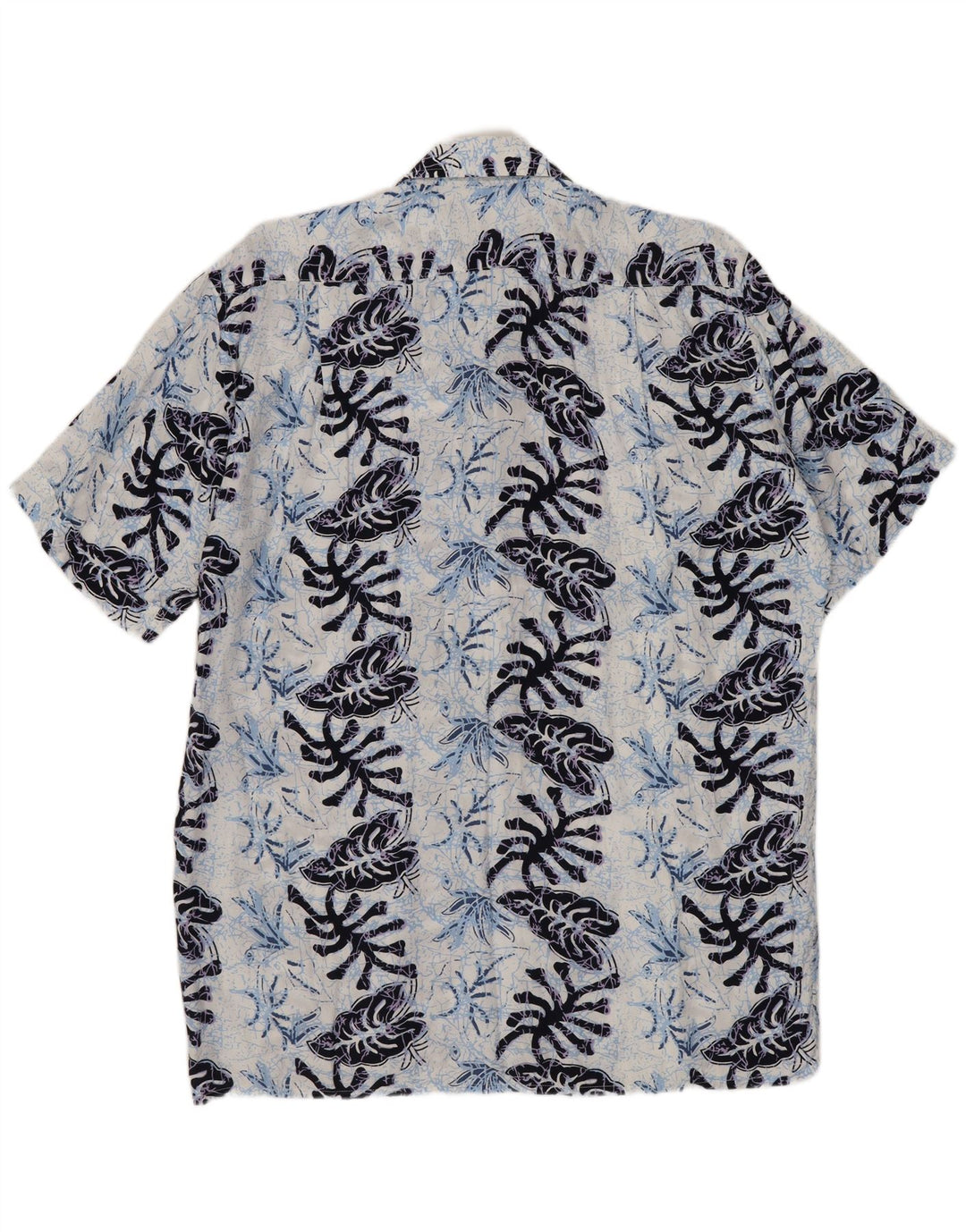 FOLLIE muška košulja kratkih rukava veličina 41/42 velika tamnoplava cvjetna viskoza