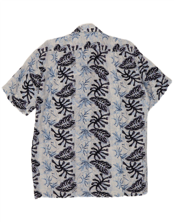 FOLLIE muška košulja kratkih rukava veličina 41/42 velika tamnoplava cvjetna viskoza