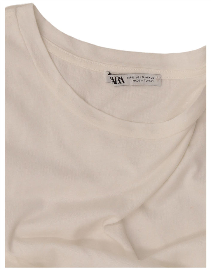 Zara ženski gornji dio kratke bluze UK 10 Small White