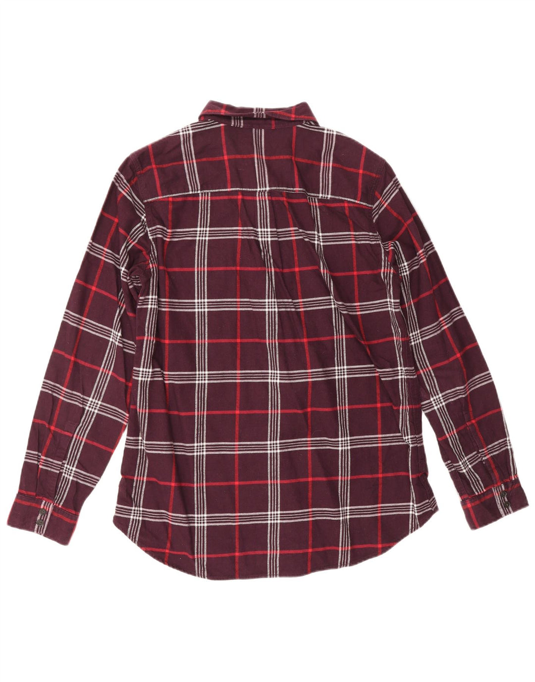 EDDIE BAUER Ženska klasična flanelska košulja UK 14 srednje tamnocrvena