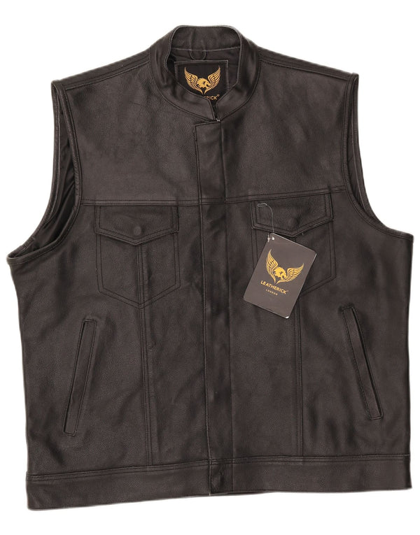 Leatherick muška kožna jakna UK 44 2XL crna koža