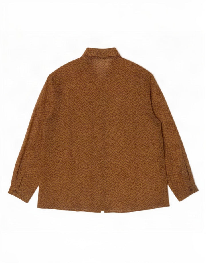Barth ženska prozirna košulja bluza IT 48 XL žuti geometrijski poliester