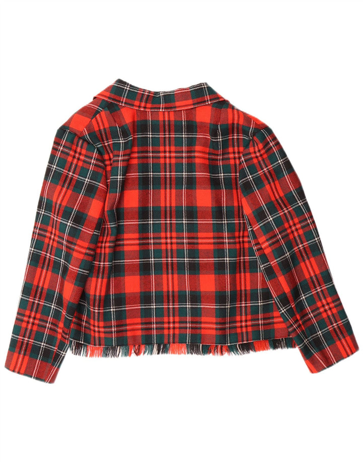 VINTAGE dvodijelni ženski set suknji EU 42 velika W28 L23 crvena karirana vuna