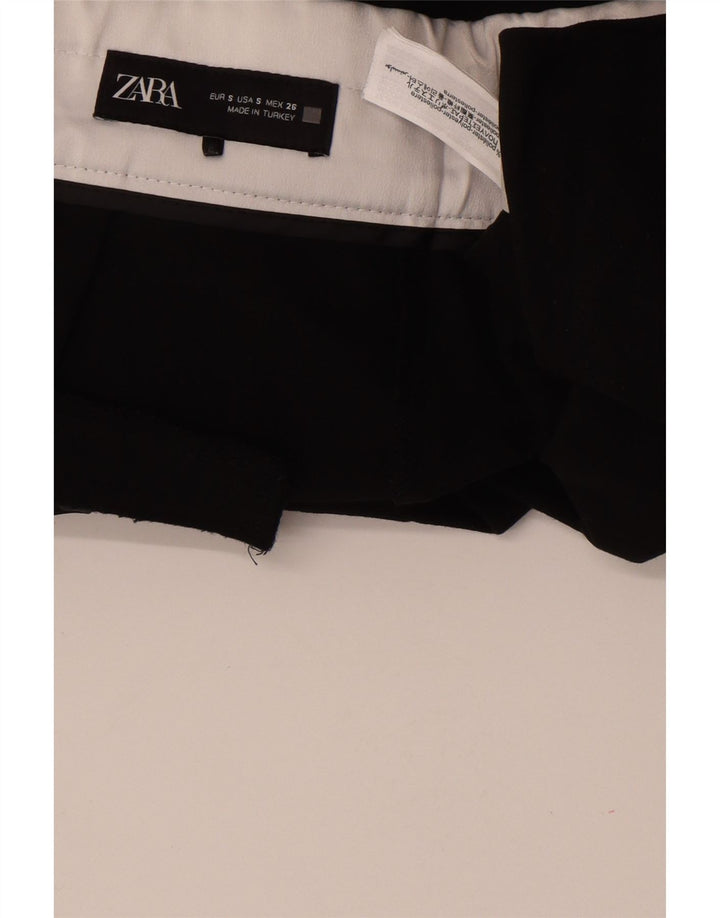 Zara ženske chino hlače s klinovima male W26 L30 crni poliester