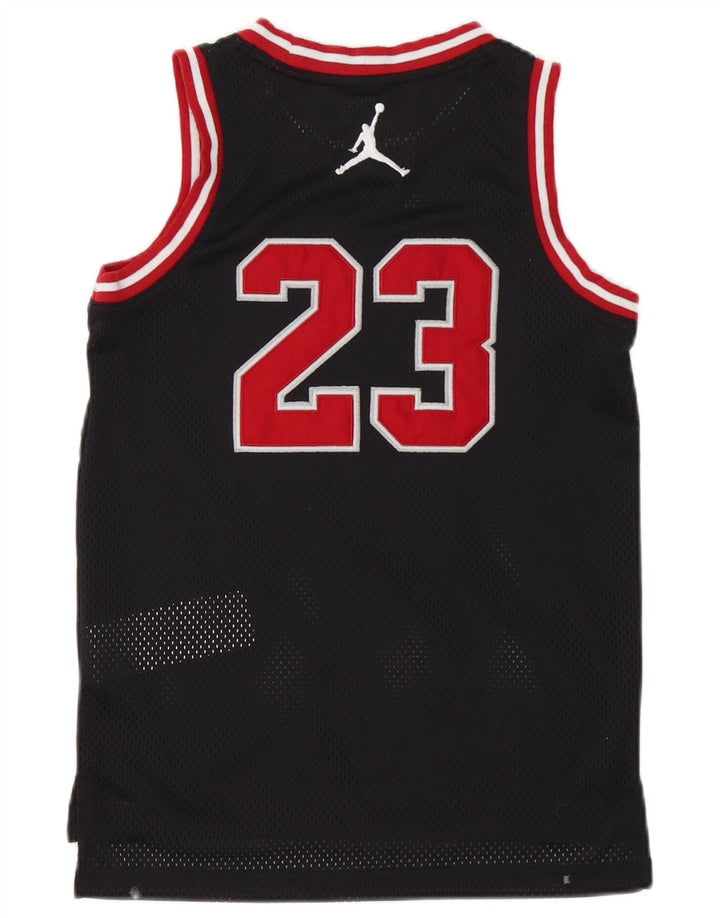 Jordan Boys Graphic Vest Top 8-9 Years Small Black Poliester