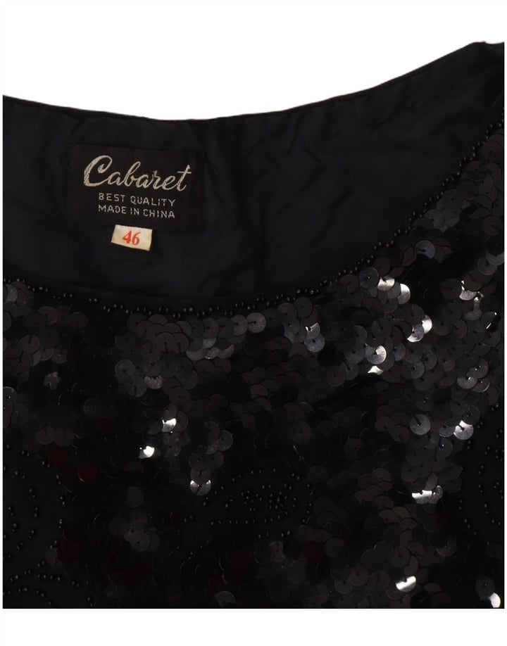 Vintage gornji dio ženske bluze IT 46 Large Black