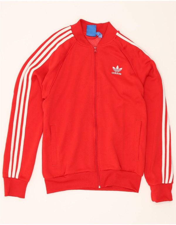Adidas muška trenirka gornja jakna srednje crvene boje od poliestera