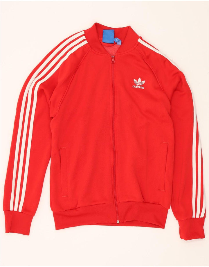 Adidas muška trenirka gornja jakna srednje crvene boje od poliestera
