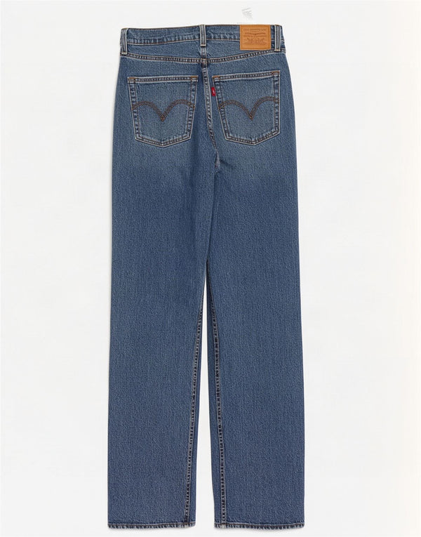 Levi's ženske ravne traperice visokog struka W28 L32 plavi pamuk