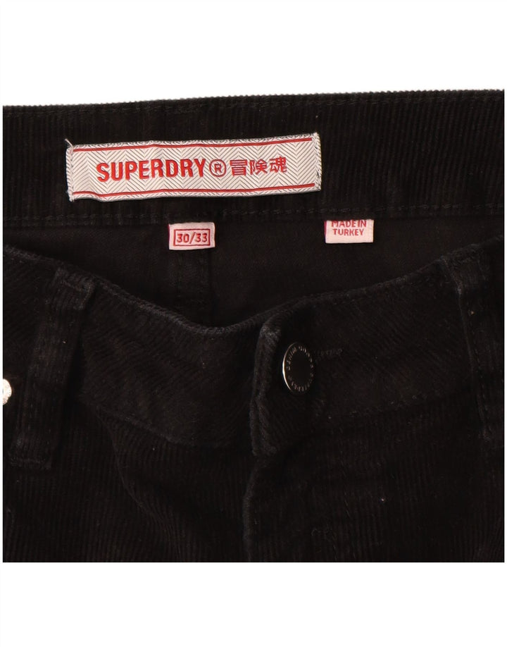 Superdry ženske hlače od samta W30 L30 crne