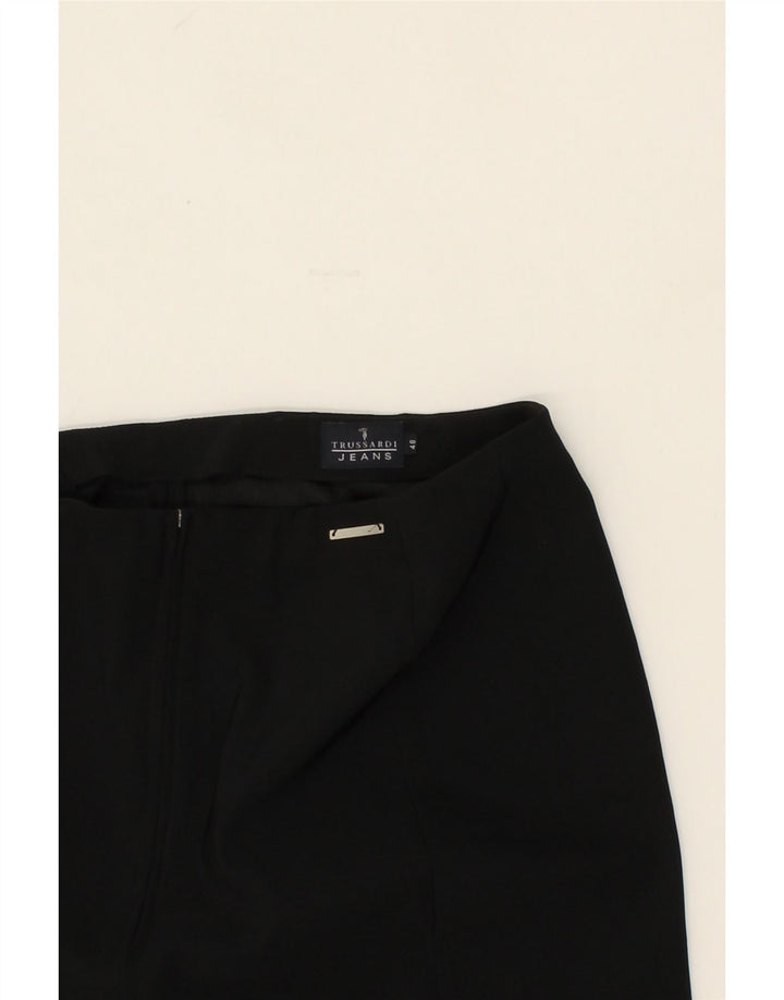 TRUSSARDI Womens Straight Skirt IT 48 XL W31  Black Polyester Vintage Trussardi and Second-Hand Trussardi from Messina Hembry 