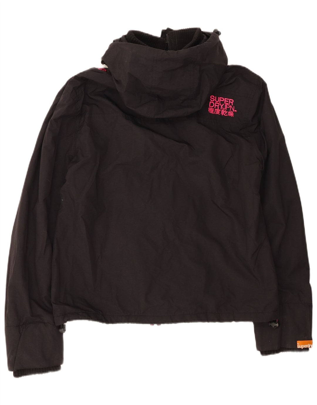 Superdry ženska vjetrovka s kapuljačom UK 18 XL crni najlon