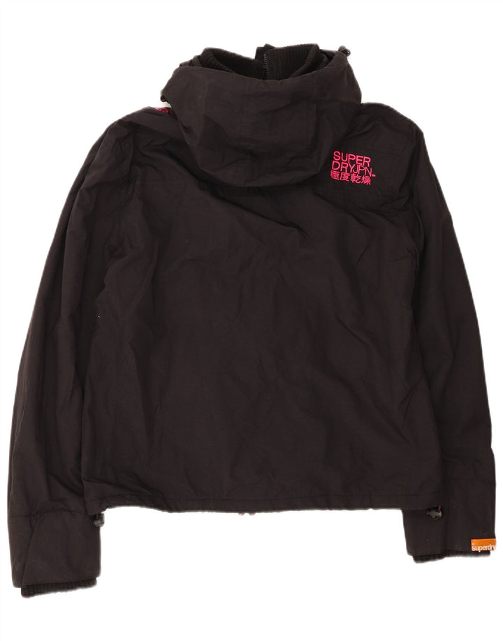 Superdry ženska vjetrovka s kapuljačom UK 18 XL crni najlon