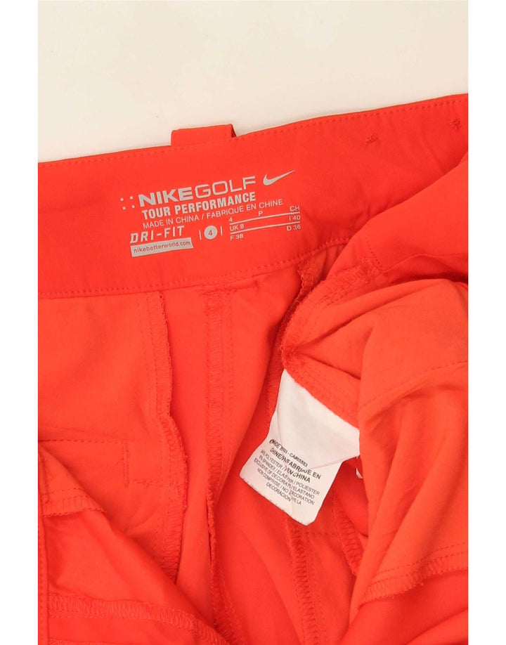 Nike Ženske Dri Fit Chino Kratke Hlače UK 8 Male W27 Crveni Poliester