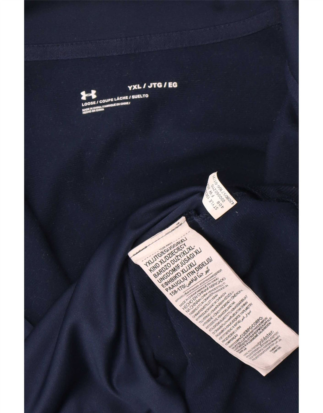 Under Armour Gornja jakna trenirke za dječake 13-14 godina XL tamnoplava poliester