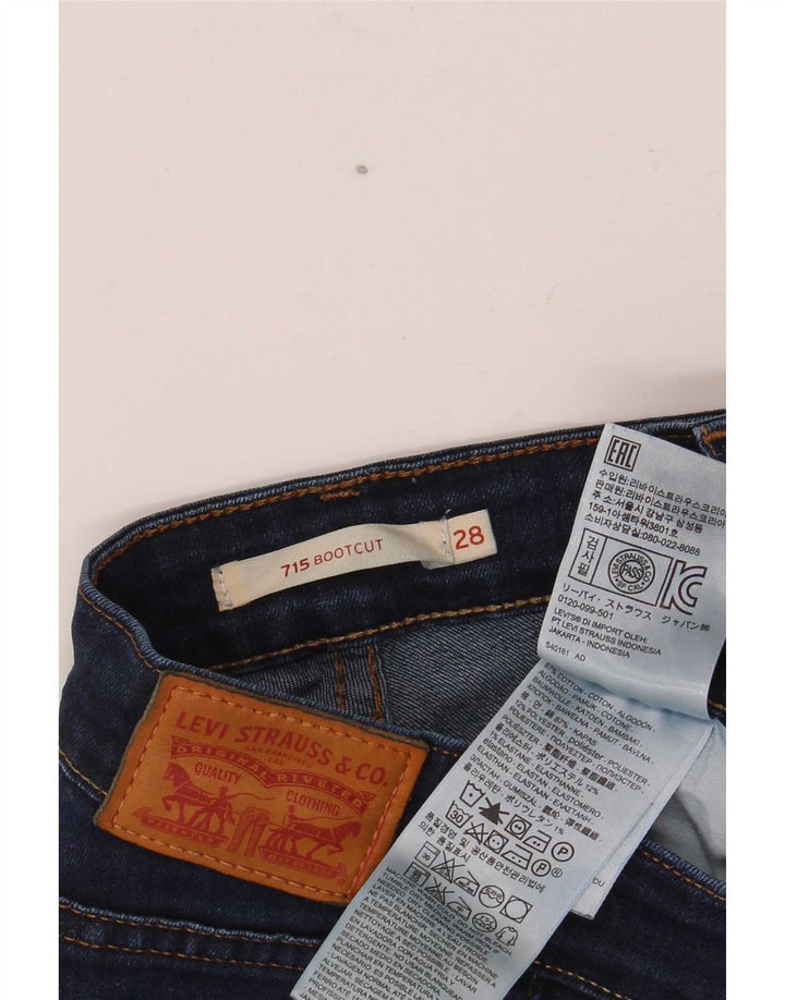 Levi's ženske 715 Bootcut traperice W28 L32 tamnoplavi pamuk
