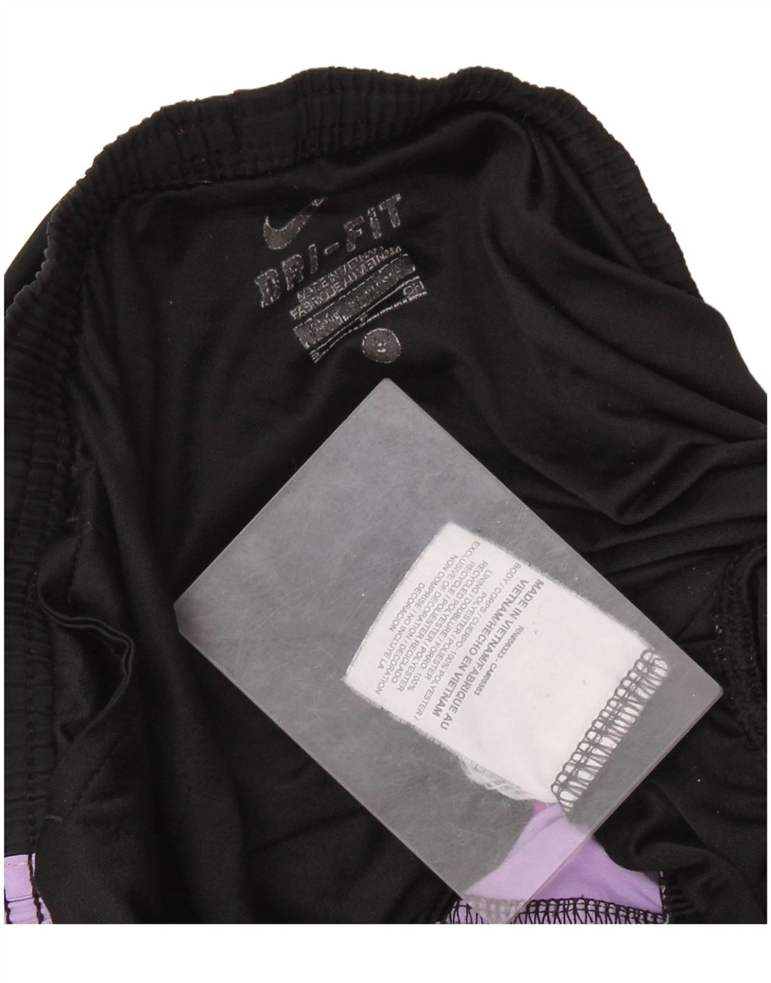 NIKE Ženske Dri Fit Sportske kratke hlače UK 10 Mali crni poliester u boji