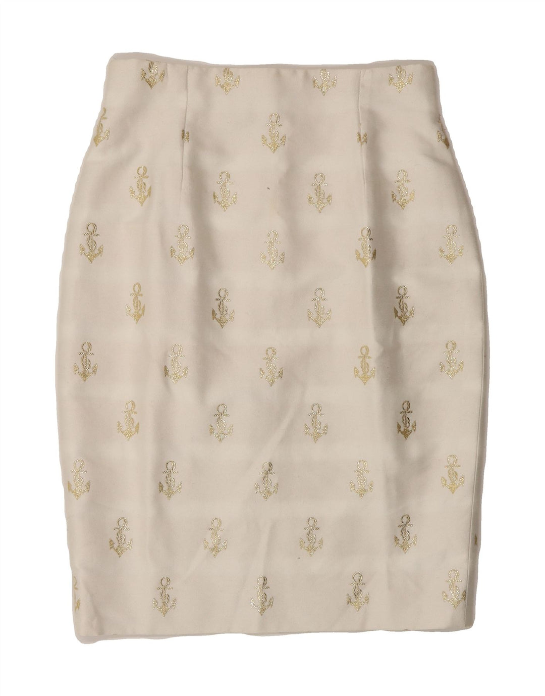 VERA DA POZZO Womens Abstract Pattern Pencil Skirt IT 42 Medium W28 White Vintage Vera da Pozzo and Second-Hand Vera da Pozzo from Messina Hembry 