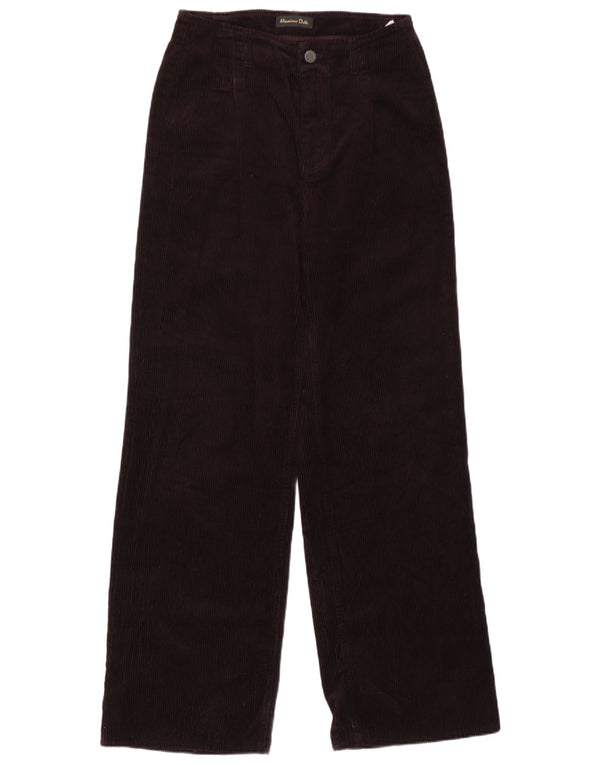 Massimo Dutti ženske ravne hlače od samta EU 36 XS W26 L29 Bordo