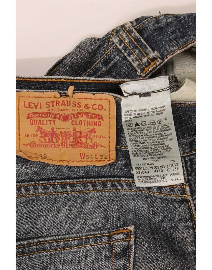 Levi's muške 512 Bootcut traperice W34 L32 plavi pamuk