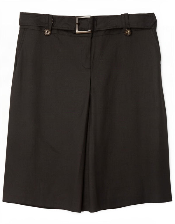 Zara ženska midi suknja XL W32 Crna Ramie