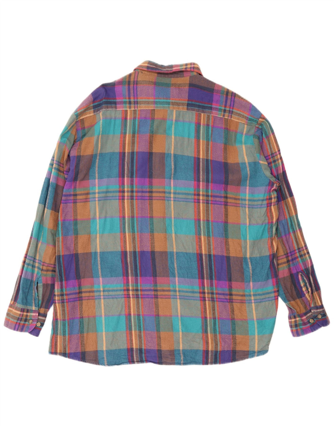 London Fog muška karirana flanelska košulja XL šareni karirani pamuk