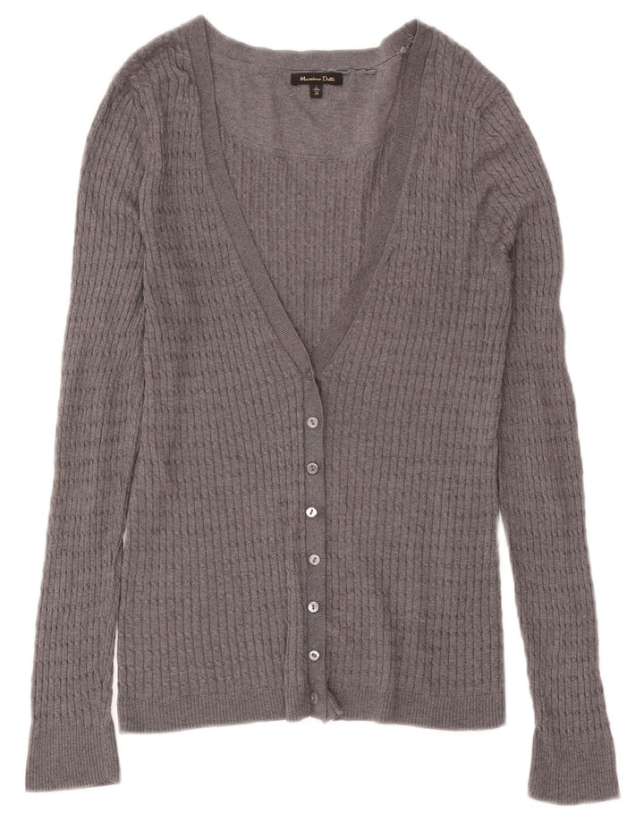 Massimo Dutti ženski kardigan pulover UK 14 veliki sivi