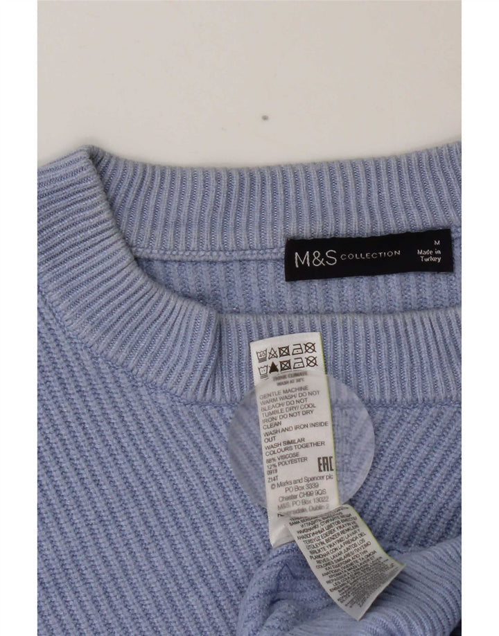 MARKS & SPENCER Ženski pulover s okruglim izrezom UK 14 Srednje plava