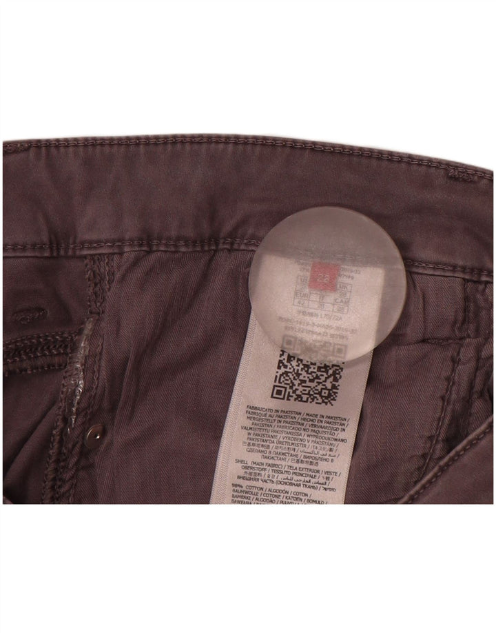 GUESS Ženske uske ležerne hlače W28 L30 Sivi pamuk