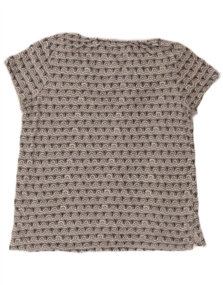 FAT FACE Ženska prevelika majica kratkih rukava s motivima UK 10 Small Grey Geometric