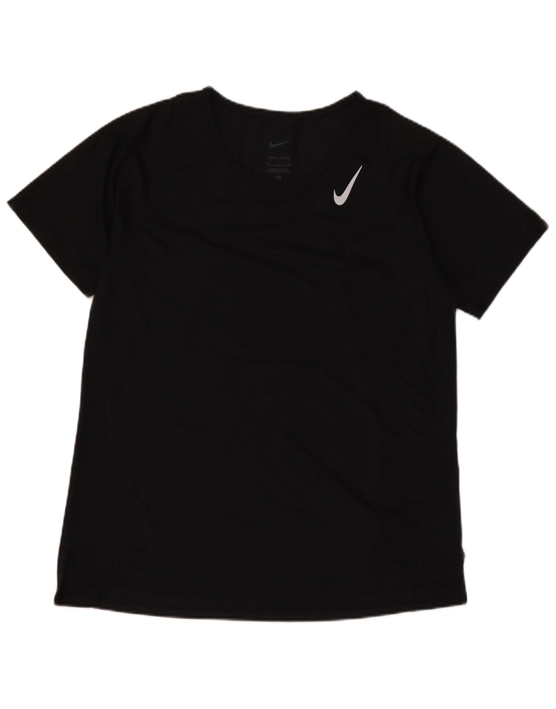 Nike Ženska majica kratkih rukava Dri Fit UK 10 Mala crna poliesterska
